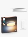 Philips Hue Devere LED Opaque Flush Ceiling Light, White