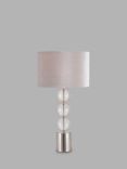 Pacific Tall Clear Glass Table Lamp, Clear/Brushed Silver