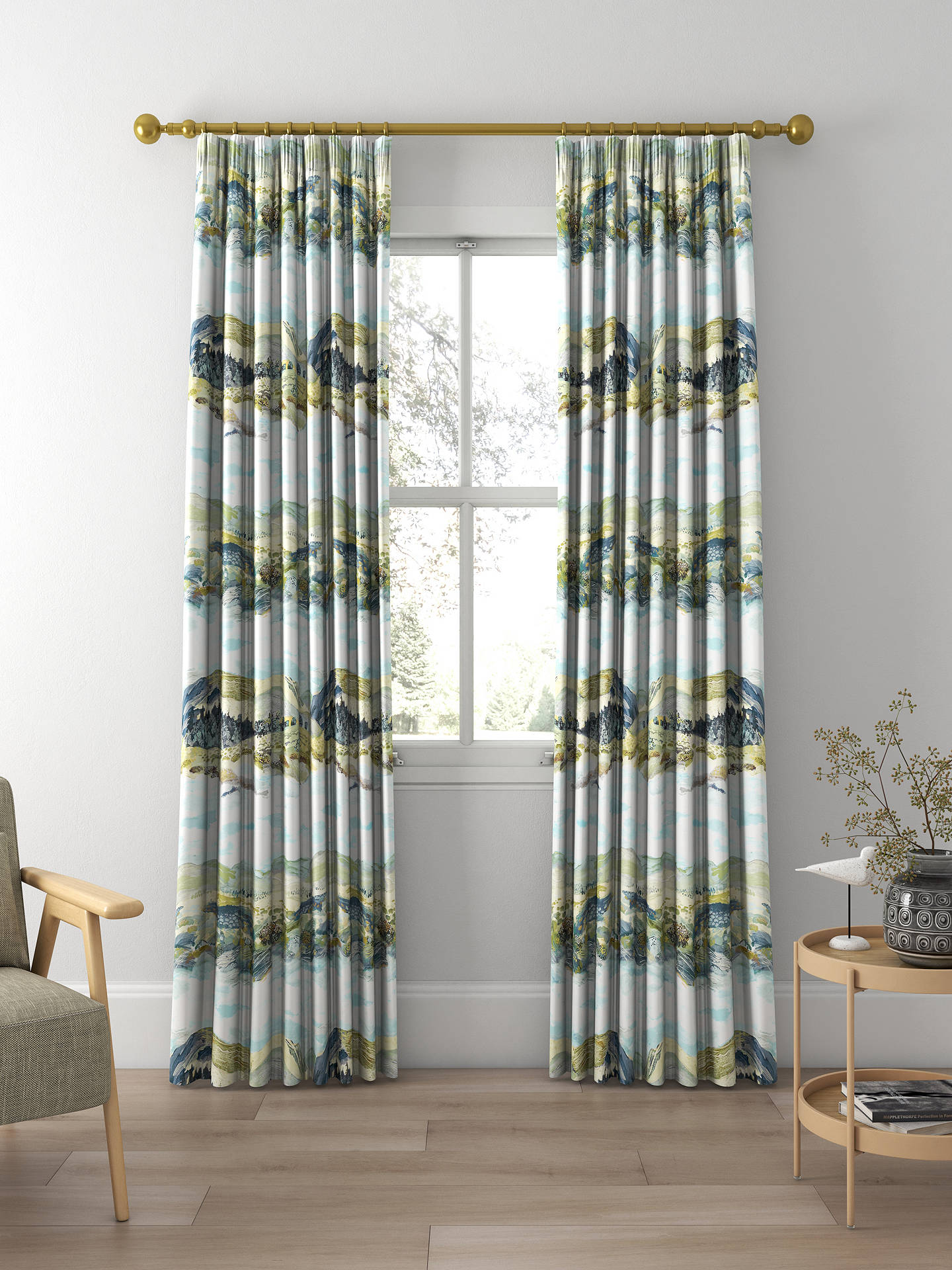 Sanderson Elysian Made to Measure Curtains, Whitstable Blue