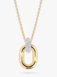 Sif Jakobs Jewellery Capri Due Oval Cubic Zirconia Pendant Necklace