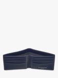 Aspinal of London 8 Card Billfold Pebble Leather Billfold Wallet, Navy