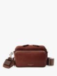 Aspinal of London Reporter East West Pebble Leather Messenger Bag, Tobacco