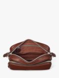 Aspinal of London Reporter East West Pebble Leather Messenger Bag, Tobacco