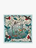 Aspinal of London Robin Silk Square Scarf, Teal