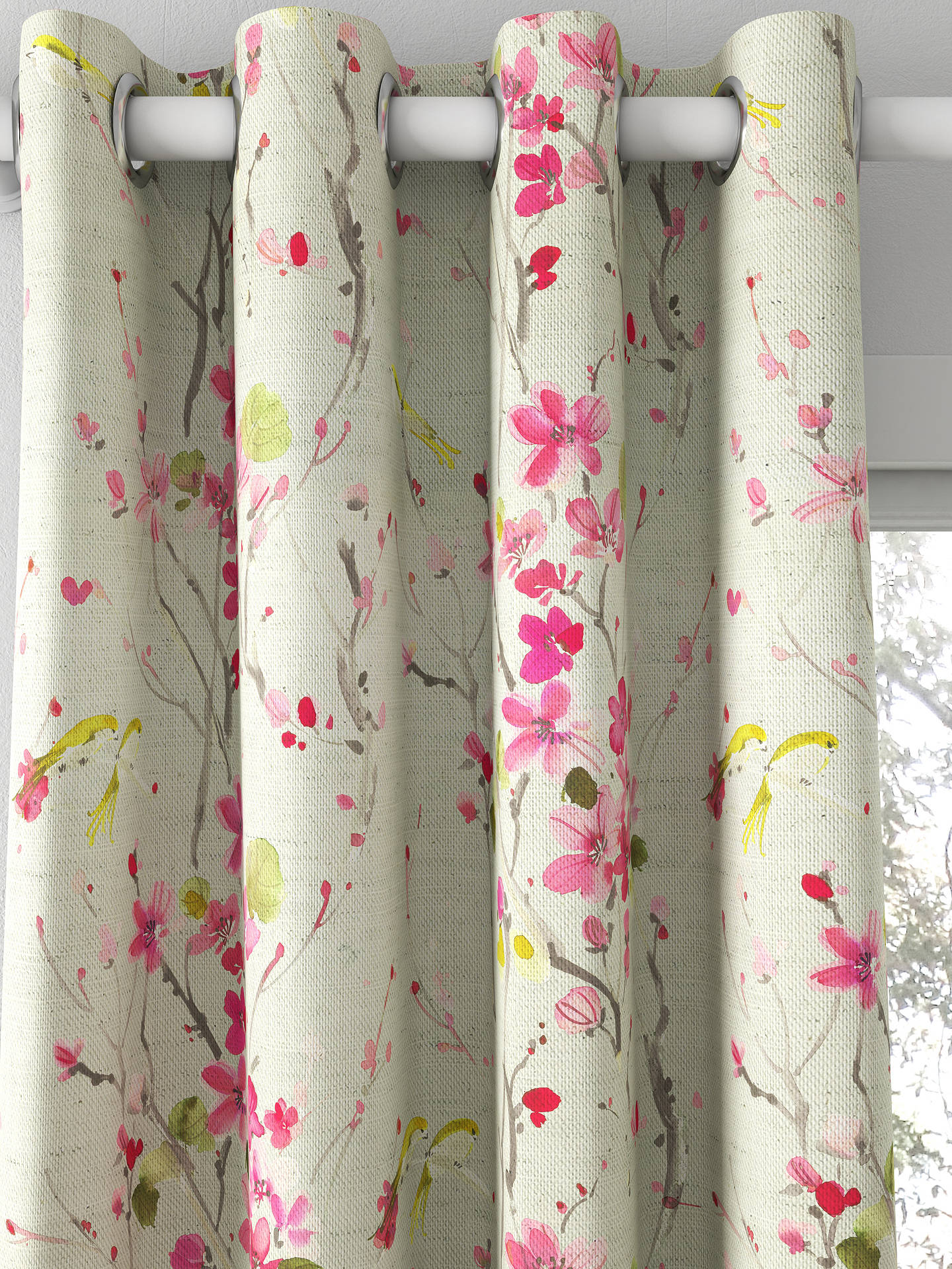 Voyage Armathwaite Made to Measure Curtains, Blossom Silver