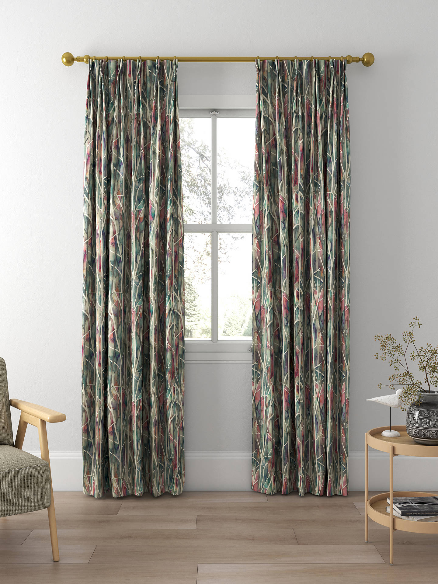 Voyage Woodbury Made to Measure Curtains, Pomegranate