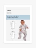 Simplicity Baby Loose Sleep Gown and Jumpsuit Sewing Pattern, S9195, A
