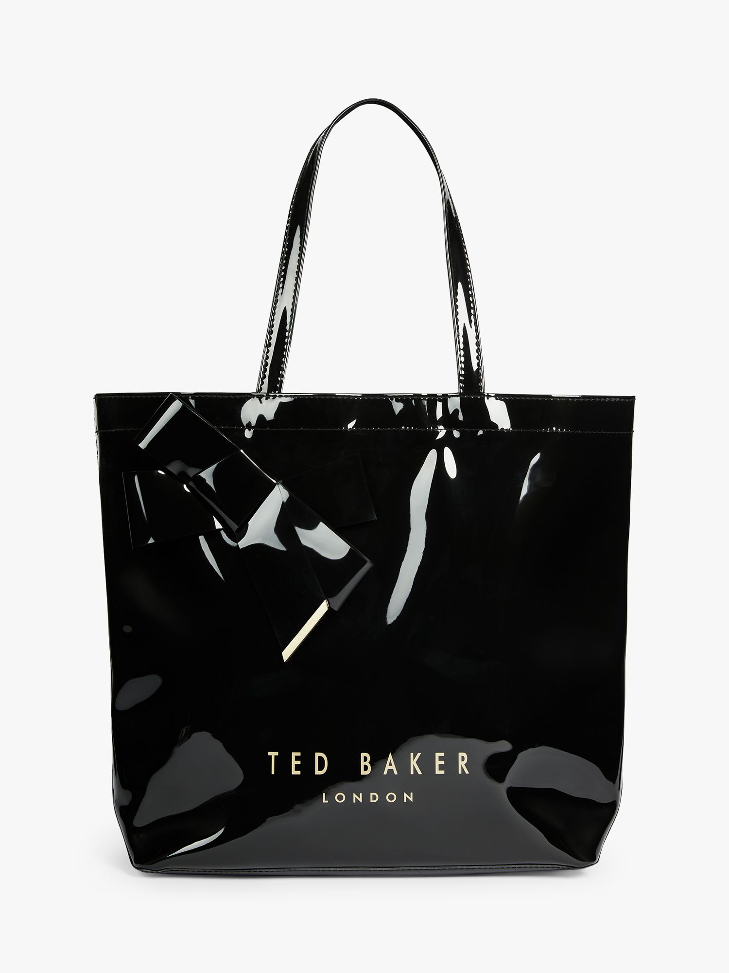 Ted Baker Nicon Knot Bow Large Icon Shopper Bag, Black at John Lewis &  Partners