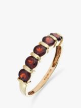 L & T Heirlooms 9ct Yellow Gold Second Hand Garnet Eternity Ring
