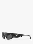 Emporio Armani EA4168 Men's Pillow Sunglasses, Black/Grey