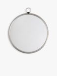 Bayswater Round Metal Frame Wall Mirror, 61cm, Silver