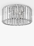 Impex Diore Crystal Flush Ceiling Light, Large, Chrome