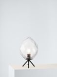 Impex Zoe Table Lamp, Clear/Silver