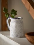 John Lewis Speckled Jug Vase, H19cm, White/Blue