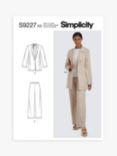 Simplicity Misses' Unlined Jacket & Trousers Sewing Pattern S9227