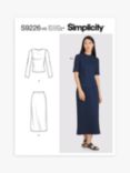 Simplicity Misses' Knit Top and Pull On Skirt Sewing Pattern, S9226