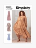 Simplicity Misses' Plus Size Tiered Dress Sewing Pattern, S9265, A