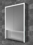 John Lewis Shelf Double Mirrored and Illuminated Bathroom Cabinet