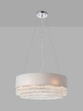 Bay Lighting Halton Crystal Ceiling Light, Clear/Silver