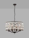 Bay Lighting Onyx Crystal Ceiling Light, Large, Clear/Metallic Bronze