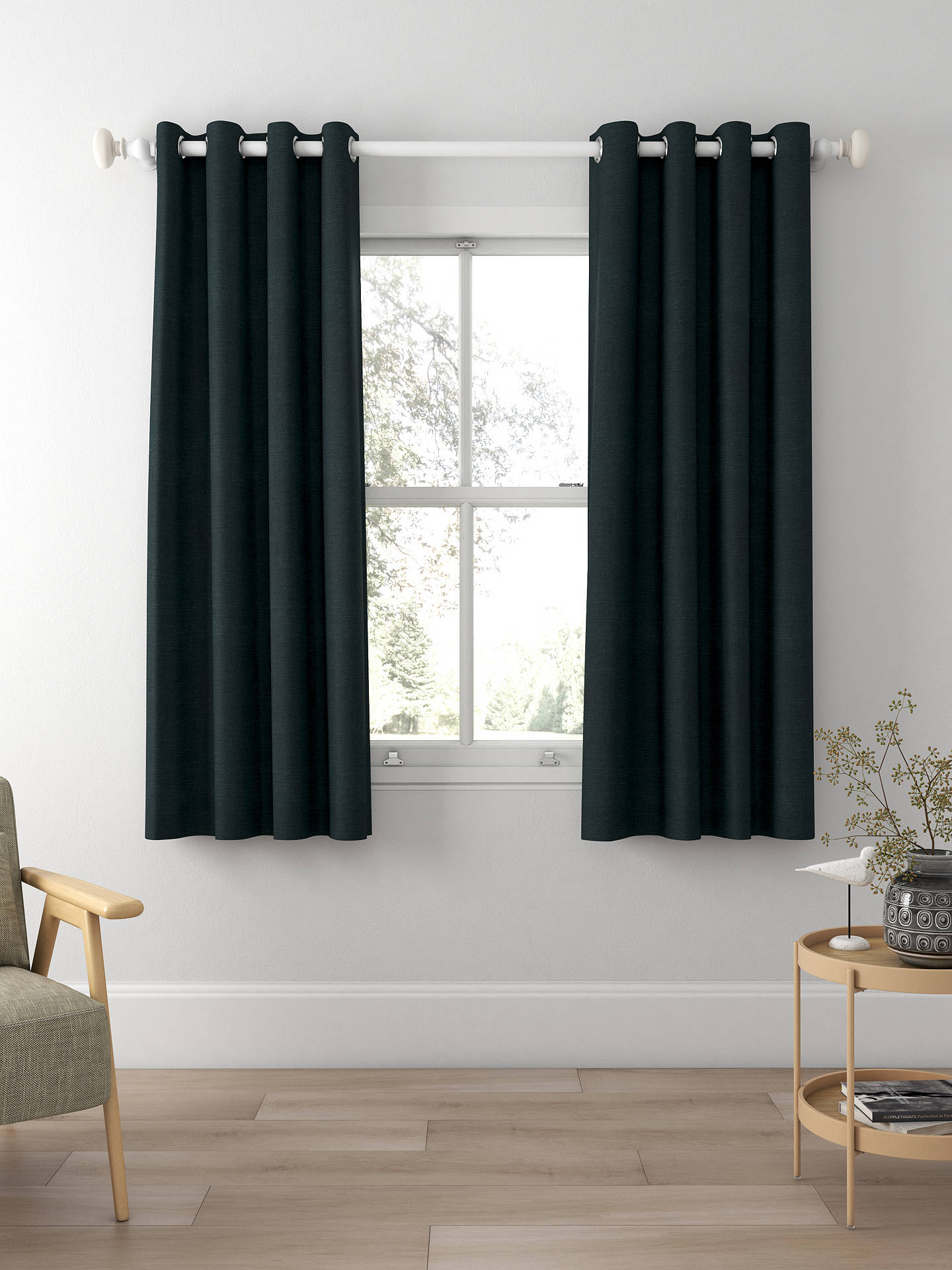Sanderson Tuscany II Made to Measure Curtains, Carbon