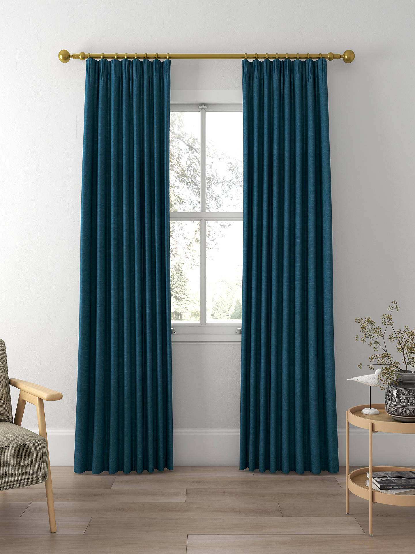 Sanderson Tuscany II Made to Measure Curtains, Newby Green
