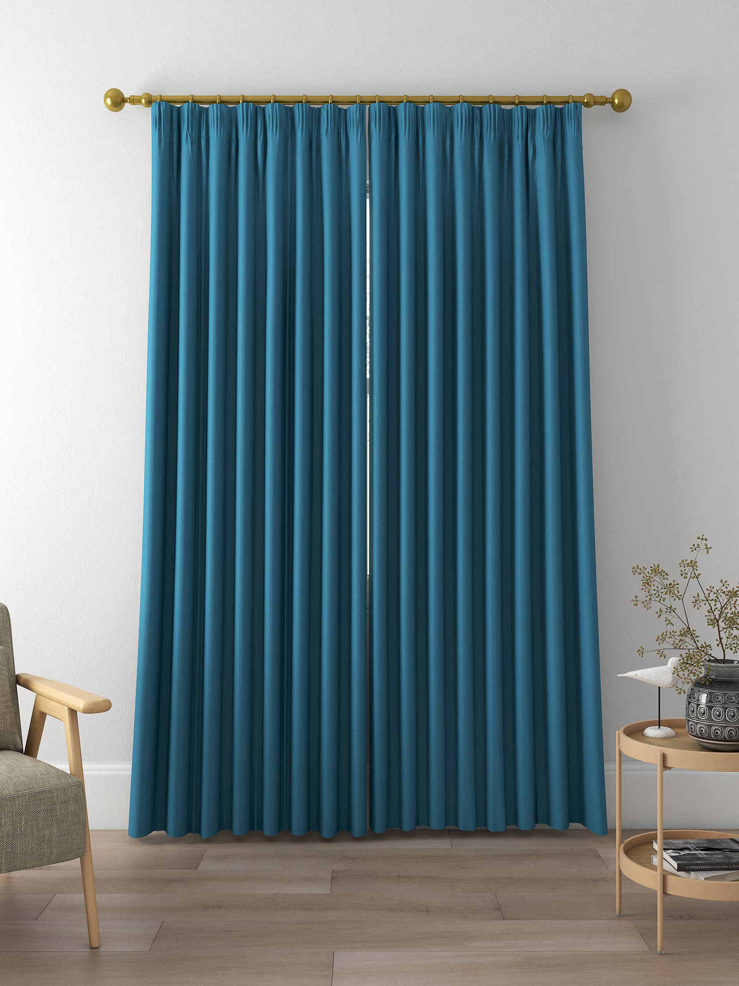 Sanderson Tuscany II Made to Measure Curtains, Cobalt