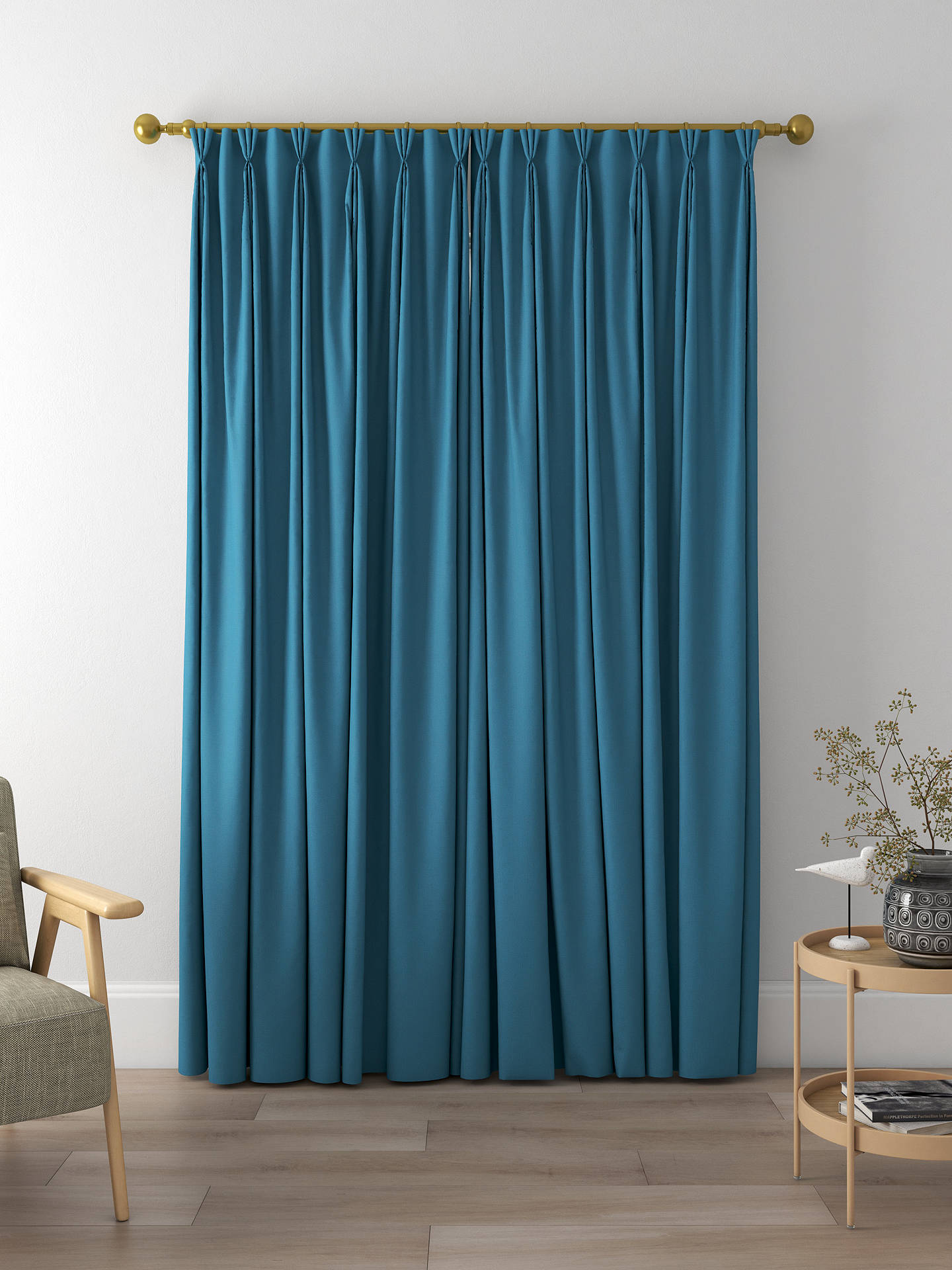 Sanderson Tuscany II Made to Measure Curtains, Cobalt