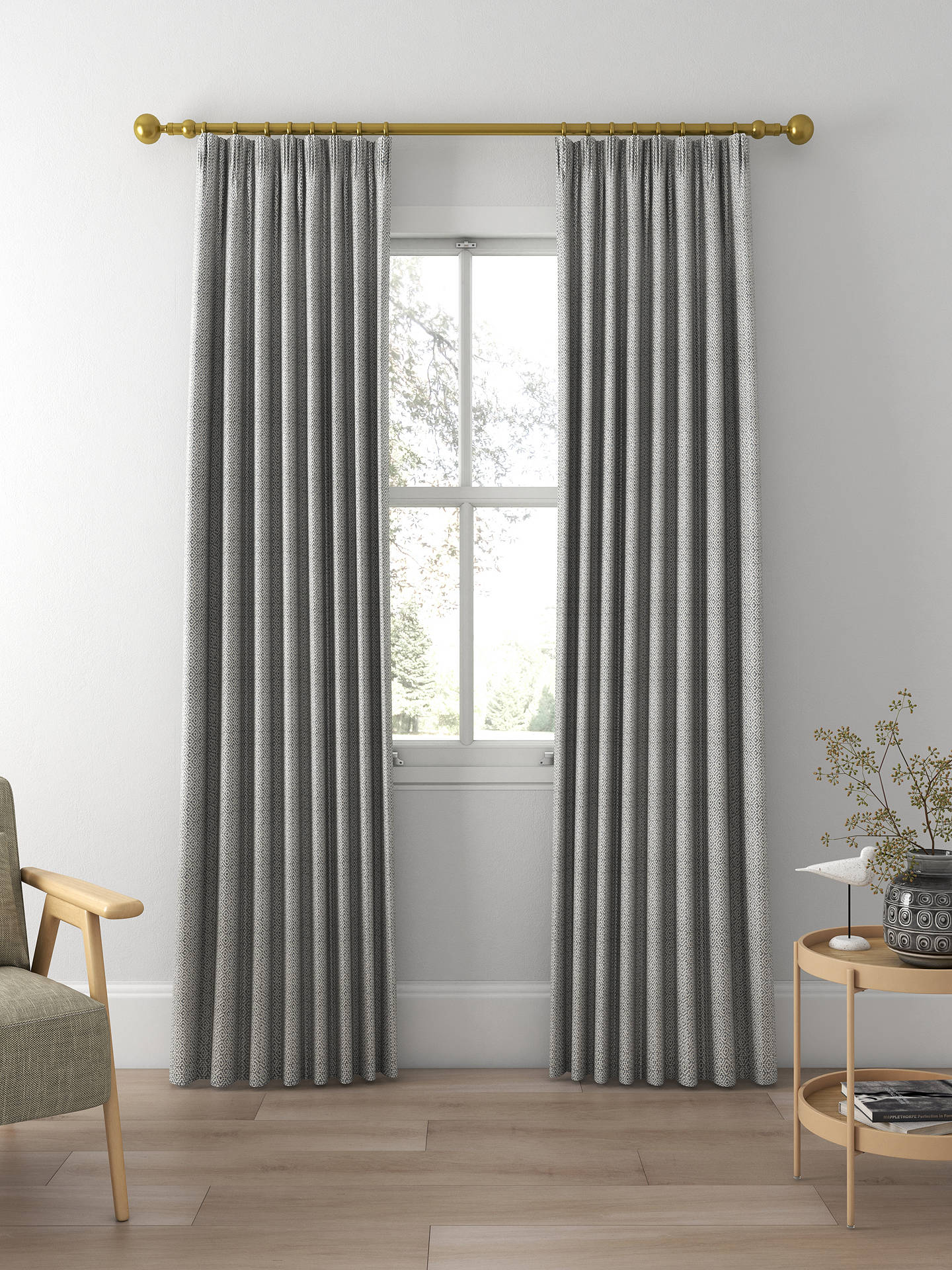 Sanderson Linden Made to Measure Curtains, China Blue