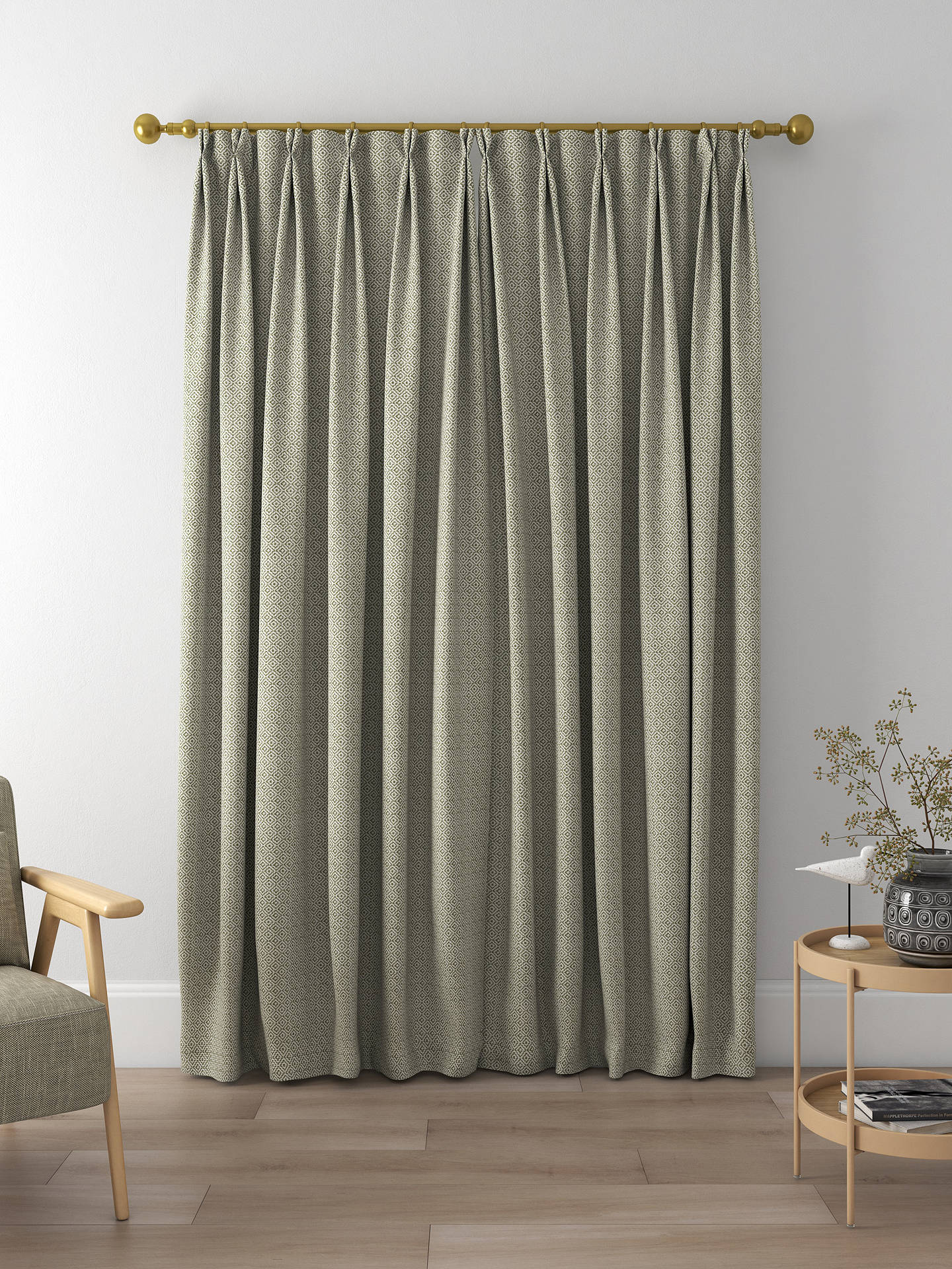 Sanderson Linden Made to Measure Curtains, Celadon