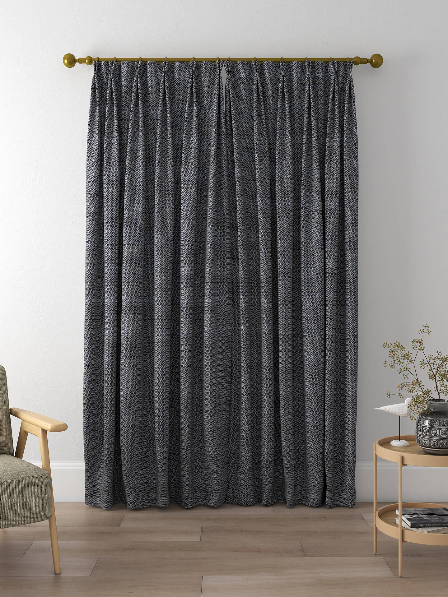 Sanderson Linden Made to Measure Curtains, Indigo