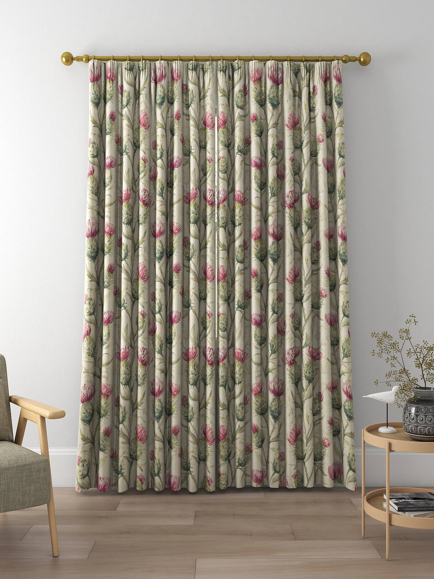 Voyage Thistle Glen Made to Measure Curtains, Summer