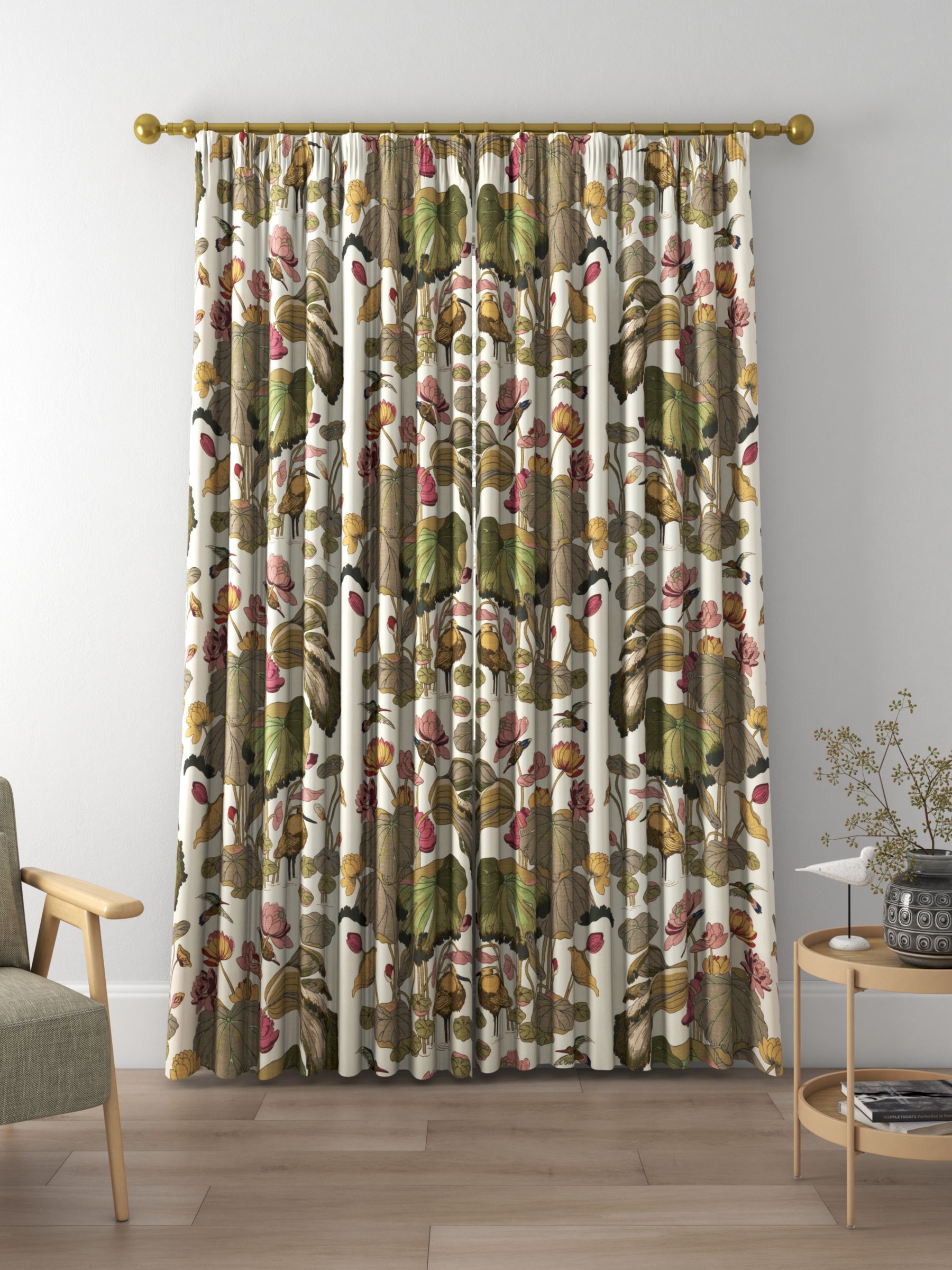 GP & J Baker Nympheus Made to Measure Curtains, Biscuit/Taupe