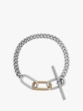 AllSaints Mixed Link Chain Bracelet, Silver/Gold