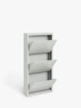 John Lewis ANYDAY Fold Out 3 Tier Shoe Rack, Grey