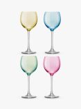 LSA International Polka Wine Glass, Set of 4, 400ml, Assorted