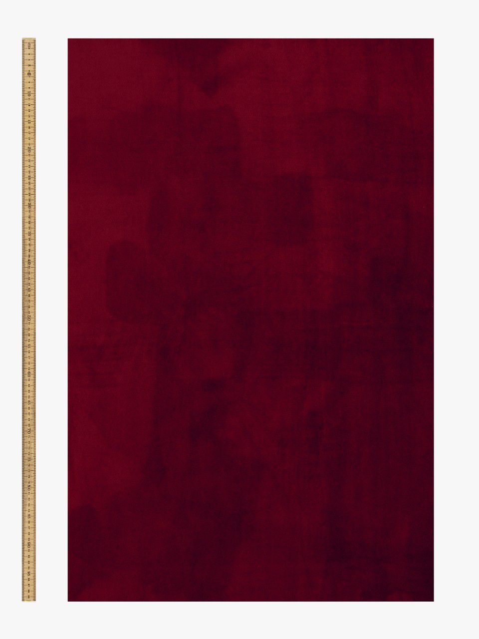 John Lewis Smooth Velvet Plain Fabric, Deep Red, Price Band B