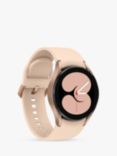Samsung Galaxy Watch4, Bluetooth, 40mm, Aluminium with Silicone Strap, Pink Gold