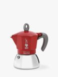 Bialetti 4 Cup Moka Induction Hob Espresso Coffee Maker, 180ml, Red