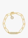 Melissa Odabash Crystal Bar Chain Bracelet, Gold