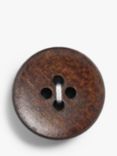 Prym Leather Buttons, 1.8cm, Pack of 3, Brown