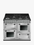 Smeg Victoria TR4110 Dual Fuel Range Cooker, Stainless Steel