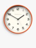 Newgate Clocks Echo Number 3 Analogue Wall Clock, 37cm, Pumpkin Orange