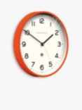 Newgate Clocks Echo Number 3 Analogue Wall Clock, 37cm, Pumpkin Orange