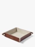 Aspinal of London Medium Pebbled Leather Tidy Tray, Tobacco