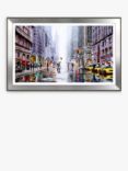 Richard Macneil - 'Rainfall on Fifth Avenue New York' Framed Print & Mount, 72 x 112cm, Multi