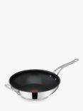 Jamie Oliver by Tefal Cook's Classics Stainless Steel Wok, 30cm