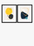 Tracie Andrews - 'Rai & Silan' Abstract Framed Print, Set of 2, 63.4 x 53.4cm, Yellow/Black