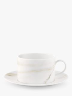 Vera Wang for Wedgwood Venato Imperial Tea Cup & Saucer, 200ml White