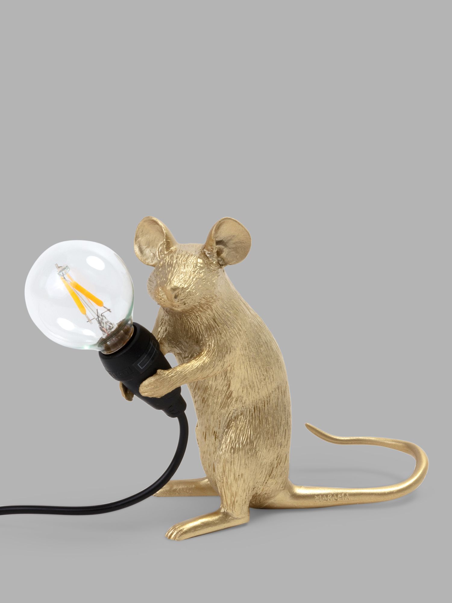 Seletti Sitting Mouse Table Lamp, Gold
